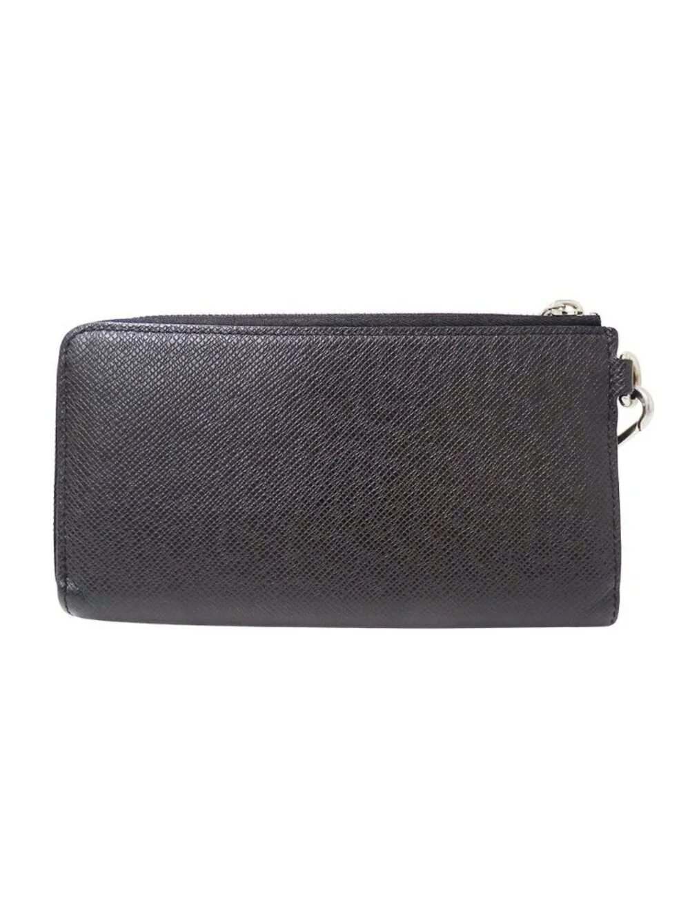 Louis Vuitton Wallet Taiga Zippy Dragonne Ardoise Black L-shaped Zipper Large